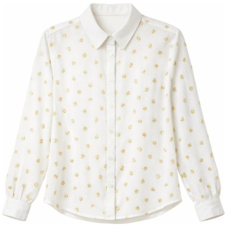 Blouse Blanche Dorée TOM TAILOR - Coton Élégante Femme