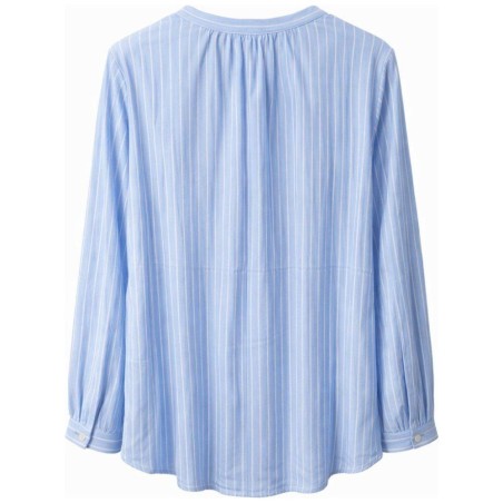 Blouse Féminine Rayures Dobby Bleue | Viscose Légère