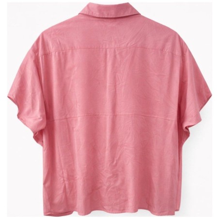 Blouse Viscose Rose Manches Courtes | K Design