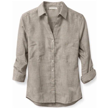 Blouse Slub Tom Tailor - Micro-Carreaux 100% Coton