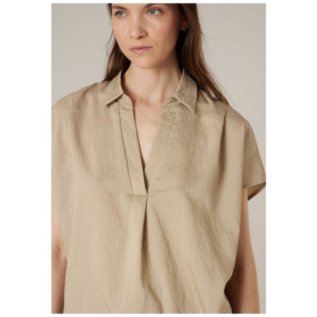 Blouse NOEFI BL W Deeluxe – Rayures Beige Oversize