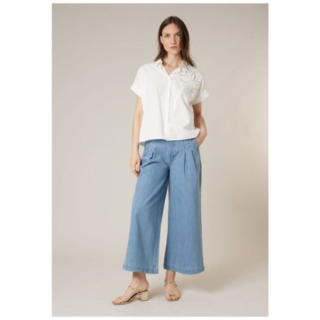 Chemise ISAELA BL W Deeluxe – Blanche Coton Brodée