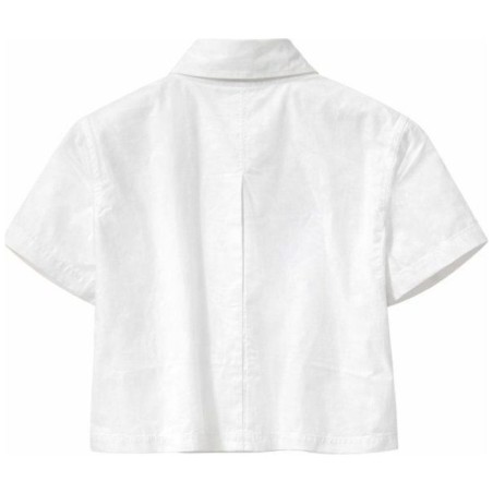 Chemise Boxy Popeline Blanche TOM TAILOR | Manches Courtes