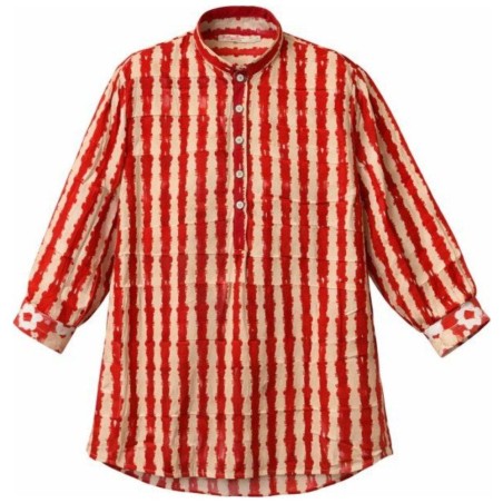 Chemisier Abby Motif Ethnique Manches 3/4 | La Cible Rouge