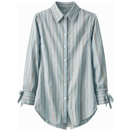 Chemise Longue Popeline TOM TAILOR - Coton 100% Rayée
