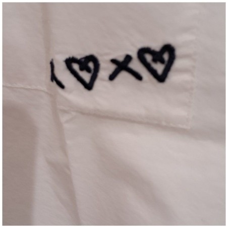 Chemise Boxy Popeline Blanche TOM TAILOR | Manches Courtes