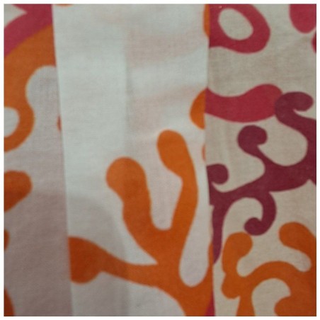 Chemisier Anissa Loose Motif Corail - LA CIBLE ROUGE