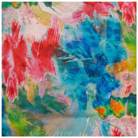 Chemisier Cintré Imprimé Aquarelle LA CIBLE ROUGE - Unique