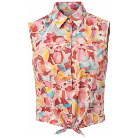 Top Sans Manches Floral à Nouer – La Cible Rouge